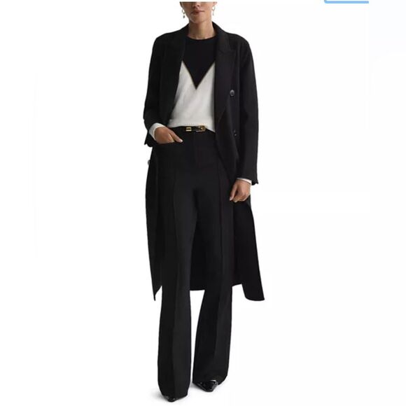 Reiss NWOT Sydney Patterned Crewneck sweater cashmere wool blend knit size M - Picture 3 of 16